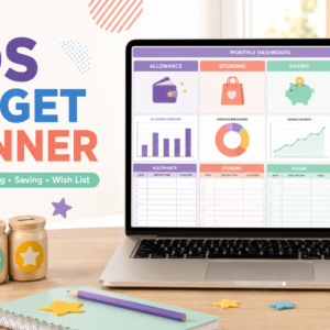 Kids Budget Planner Spreadsheet | Allowance, Spending, Savings & Wish List Tracker
