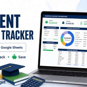 Student Budget Spreadsheet | Excel & Google Sheets Expense Tracker