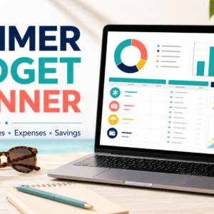 Summer Budget Planner Spreadsheet | Vacation, Activities, Expenses & Savings Tracker