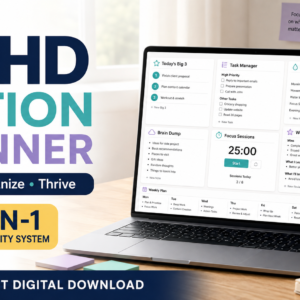 ADHD Notion Planner – Focus, Tasks, Habits & Daily Organization
