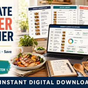 Ultimate Dinner Planner Spreadsheet – Weekly Meals, Recipes, Groceries & Budget