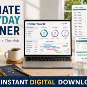 Ultimate Everyday Planner Spreadsheet – Daily Schedule, Tasks, Habits & Wellness