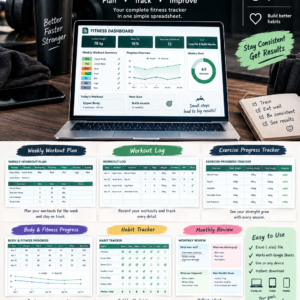 Gym Workout Planner for Google Sheets | Workout Tracker & Fitness Progress Spreadsheet