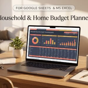 Ultimate Home & Household Budget Planner Spreadsheet (Google Sheets & Excel)