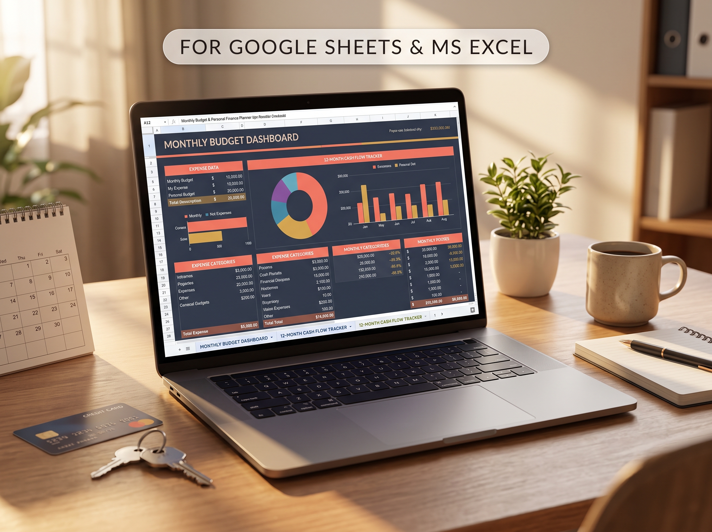 Ultimate Monthly Budget & Finance Planner Spreadsheet (Google Sheets & Excel)